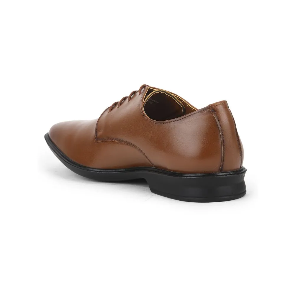 Fortune Brown Formal Lace Up Derby Shoes For Men LUCIO-201 By Liberty