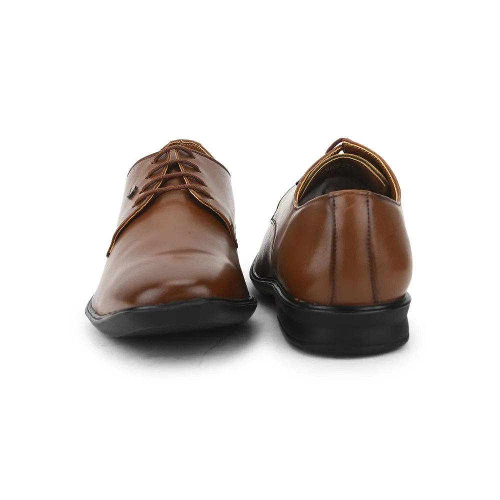 Fortune Brown Formal Lace Up Derby Shoes For Men LUCIO-201 By Liberty