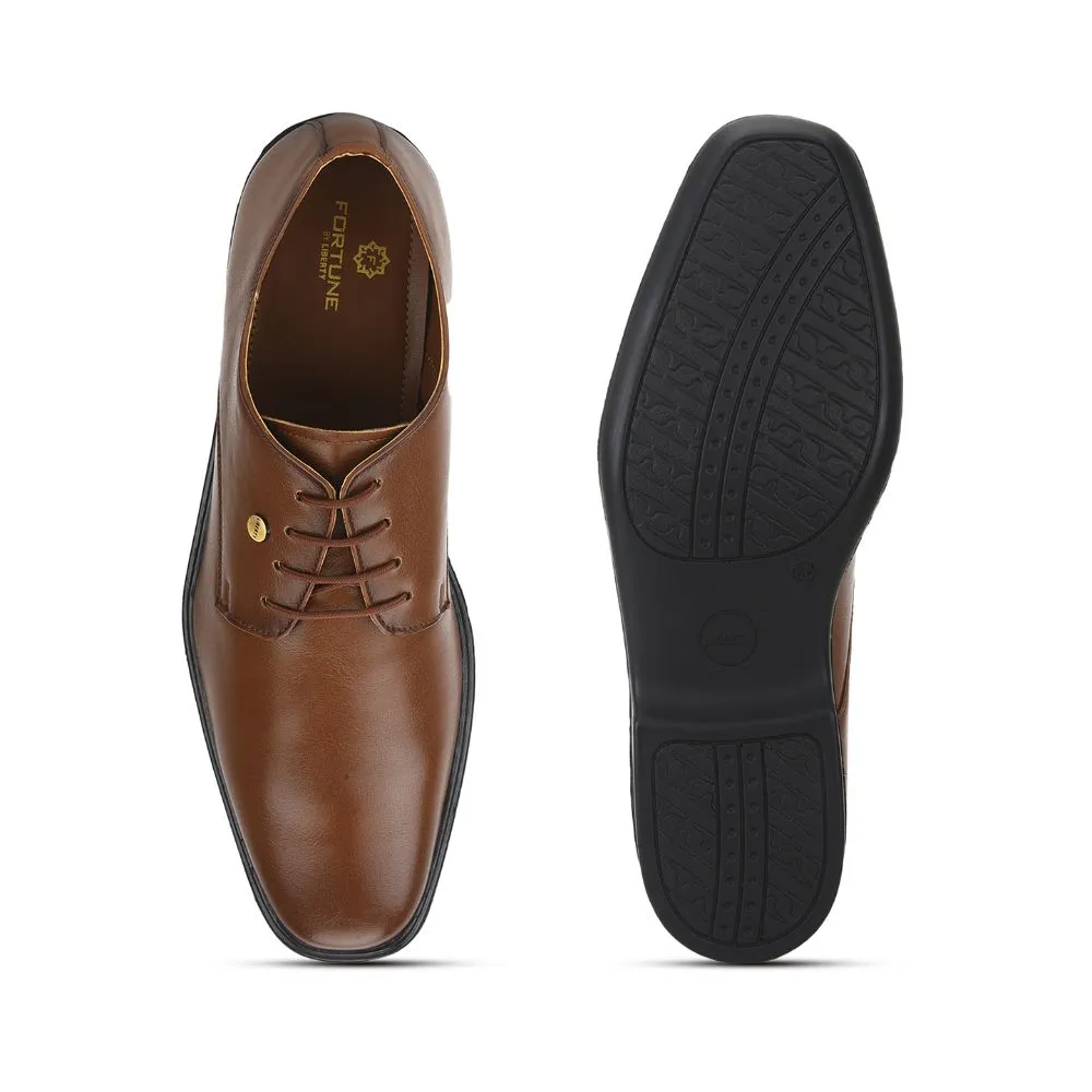 Fortune Brown Formal Lace Up Derby Shoes For Men LUCIO-201 By Liberty