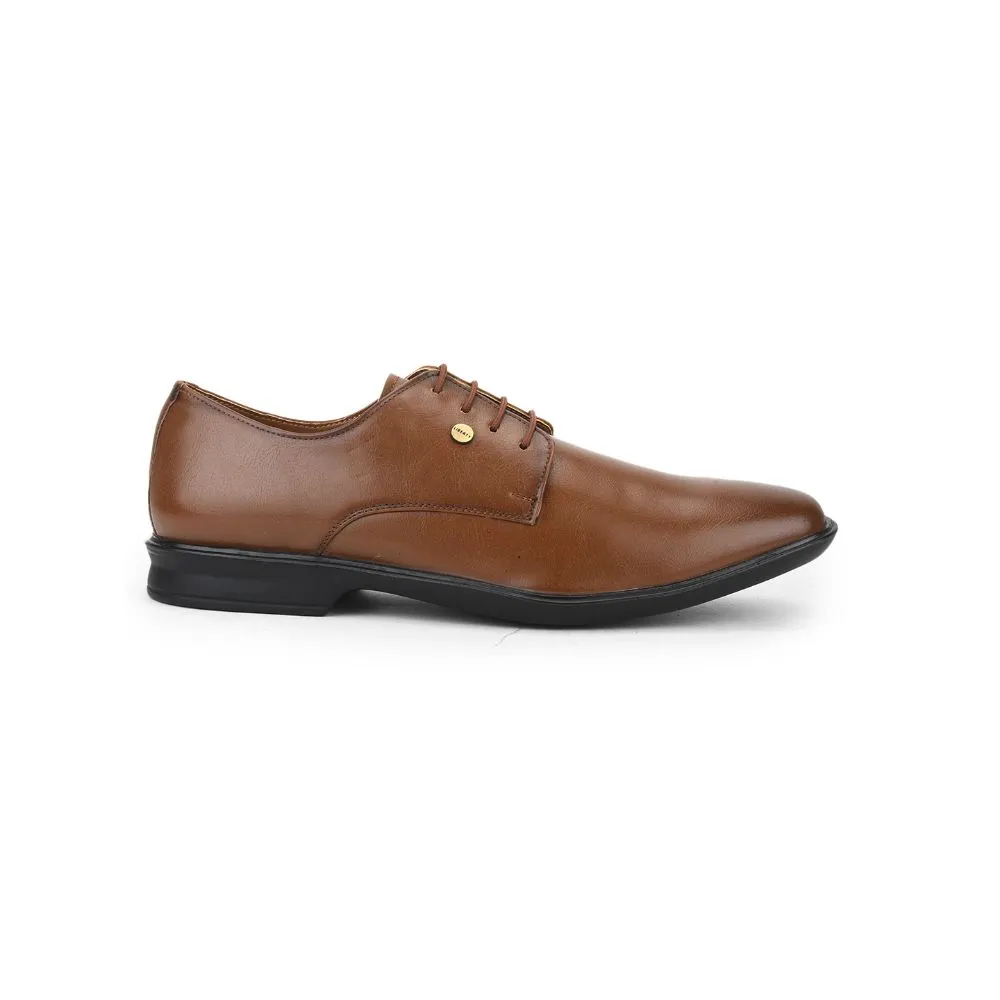 Fortune Brown Formal Lace Up Derby Shoes For Men LUCIO-201 By Liberty