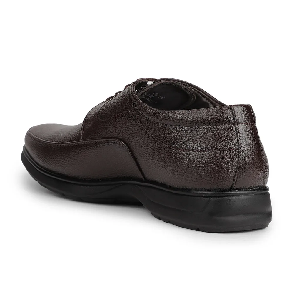 Fortune Brown Formal Lacing Derby Shoes For Men HOL-131E By Liberty