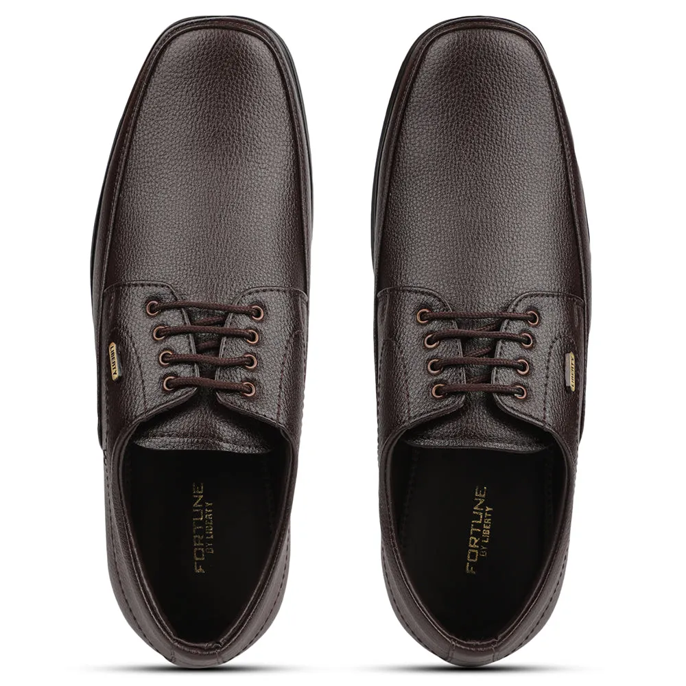 Fortune Brown Formal Lacing Derby Shoes For Men HOL-131E By Liberty