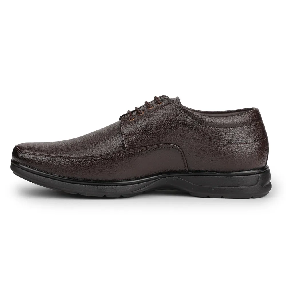 Fortune Brown Formal Lacing Derby Shoes For Men HOL-131E By Liberty