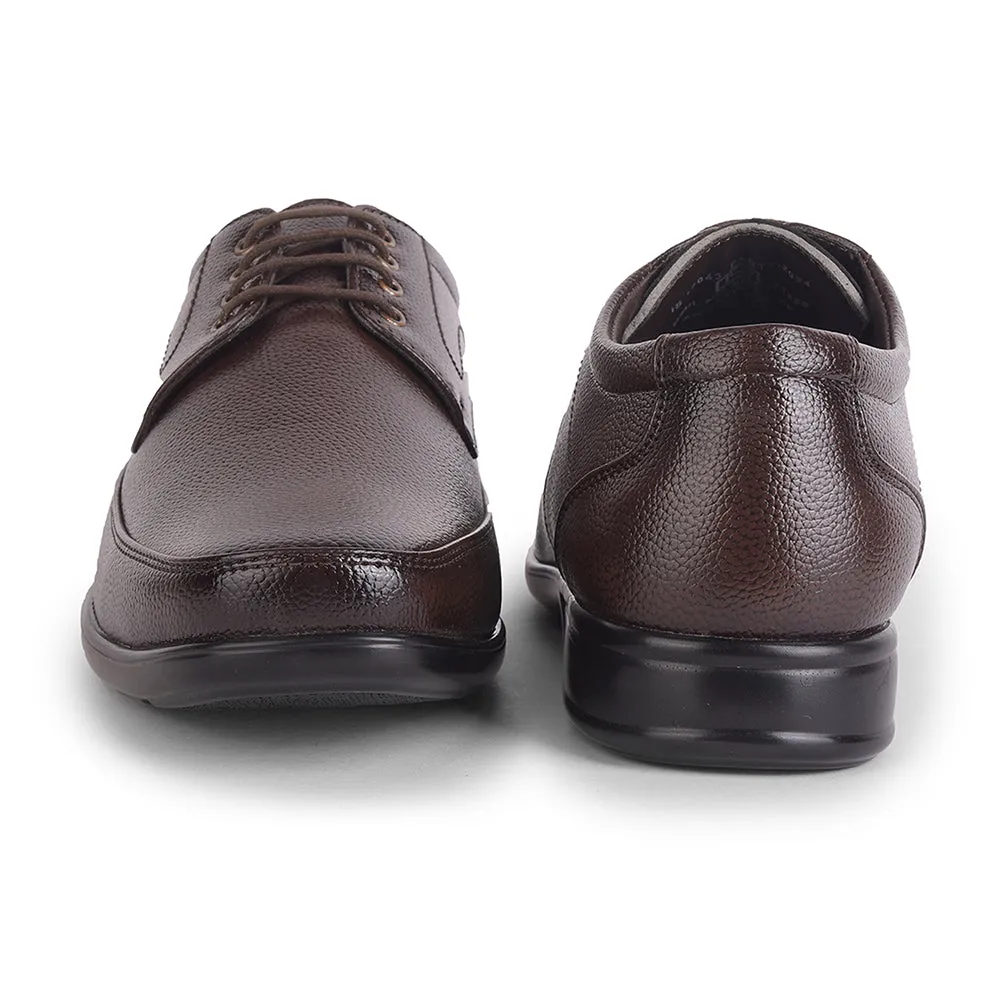 Fortune Brown Lacing Formal Derby Shoes For Men HML-5E By Liberty