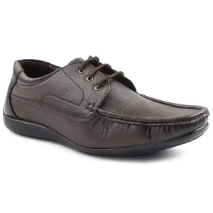 Fortune Brown Lacing Formal Derby Shoes For Men HML-6E By Liberty