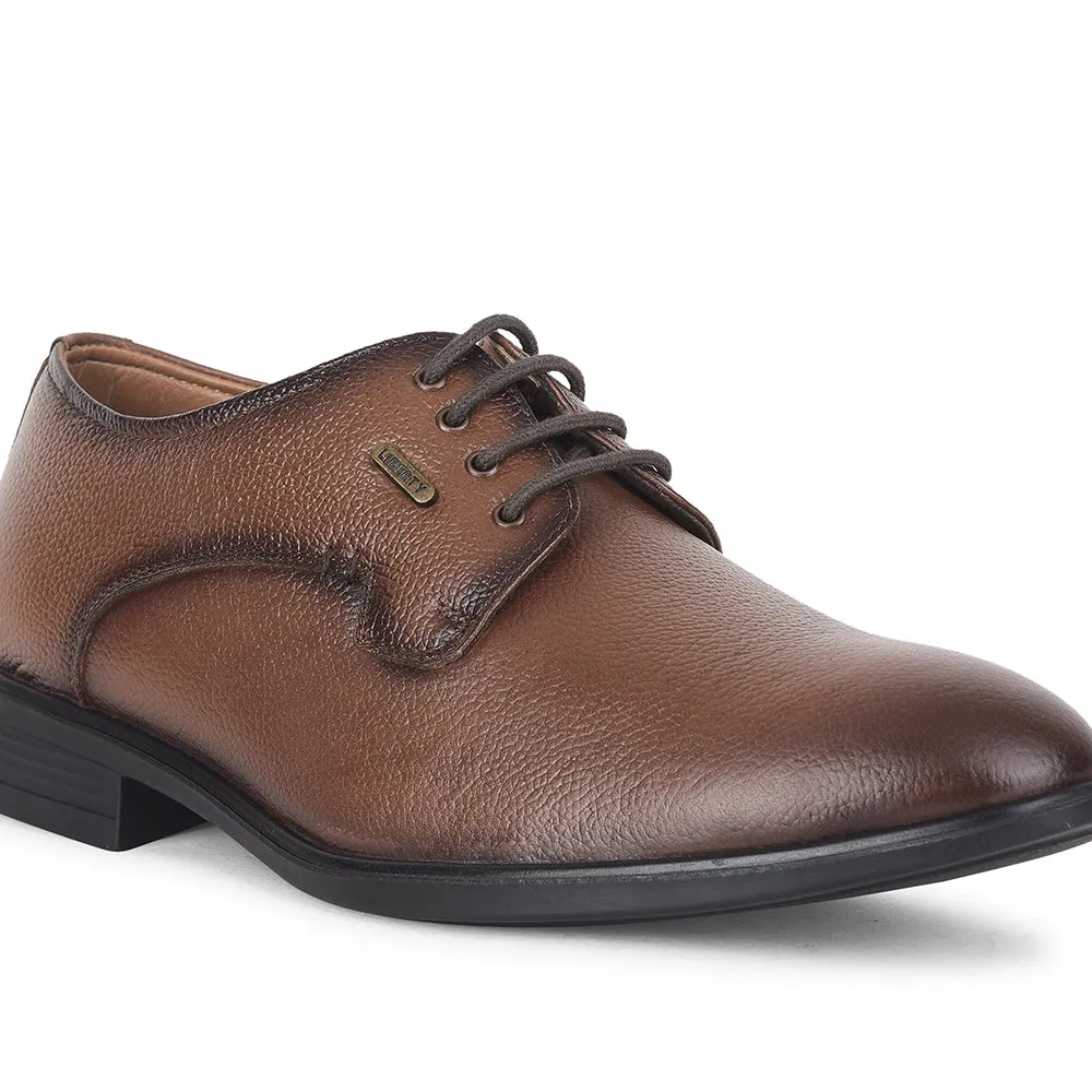 Fortune by Liberty Men LOM-605 Tan Formal Lacing Derby Shoes