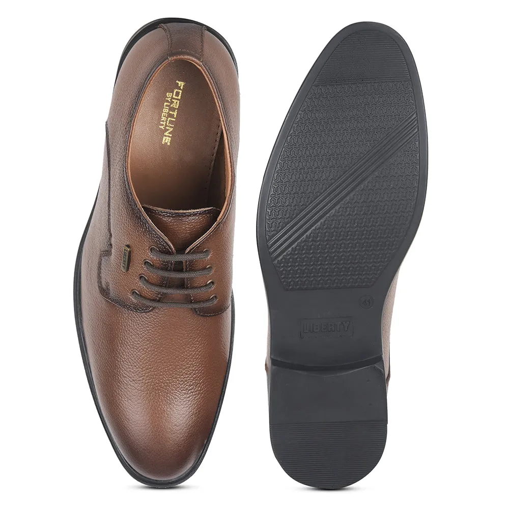 Fortune by Liberty Men LOM-605 Tan Formal Lacing Derby Shoes