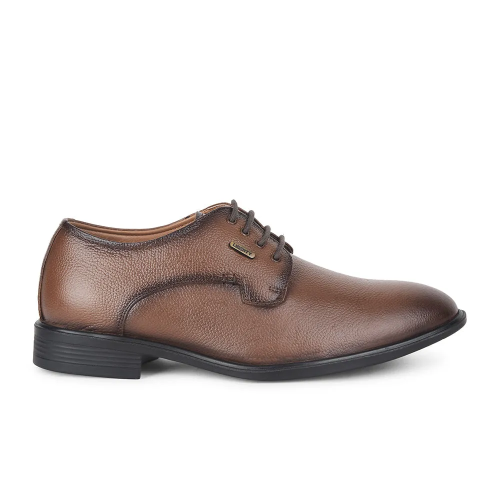Fortune by Liberty Men LOM-605 Tan Formal Lacing Derby Shoes