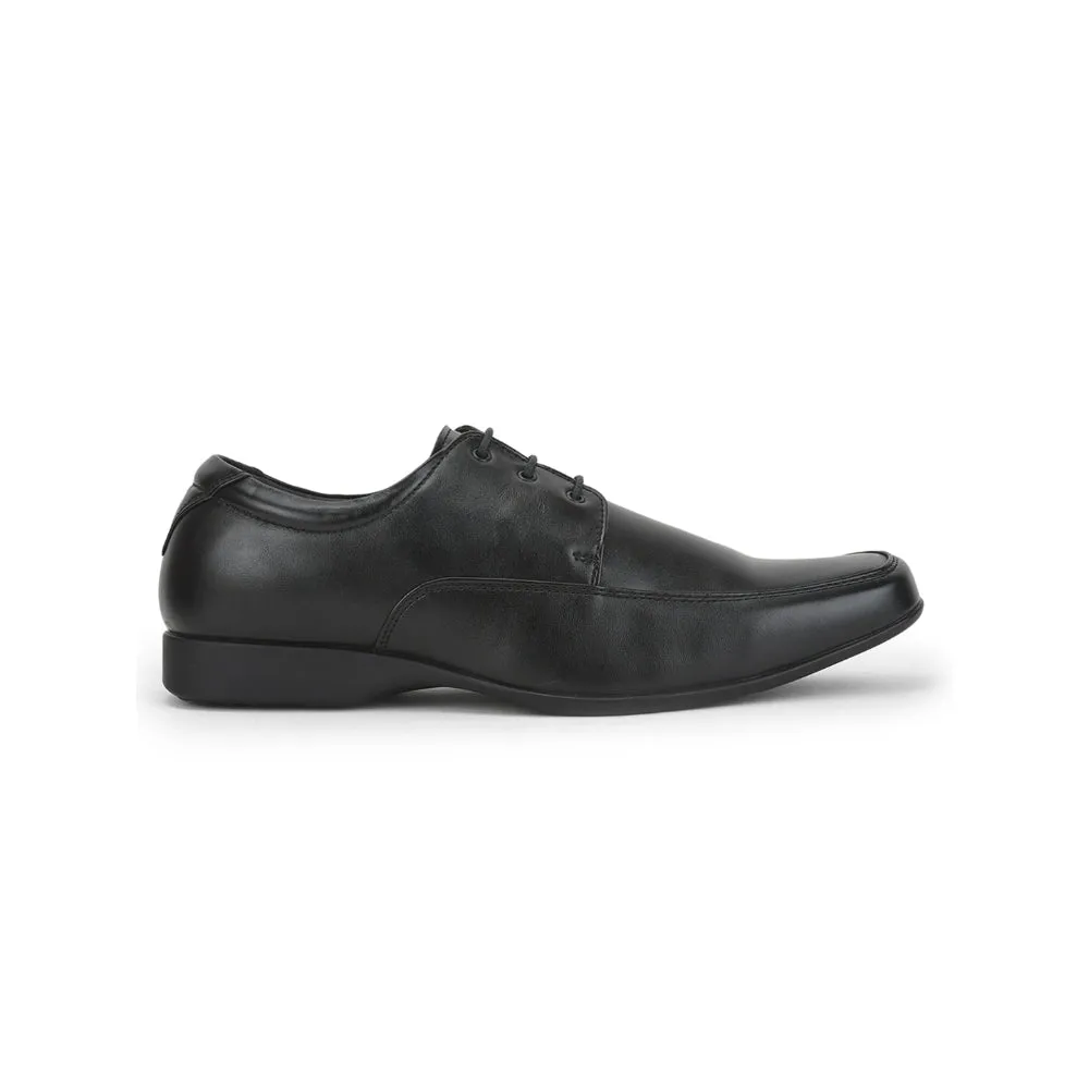 Fortune Formal Lacing Black Derby Shoes For Men FL-0001 By Liberty