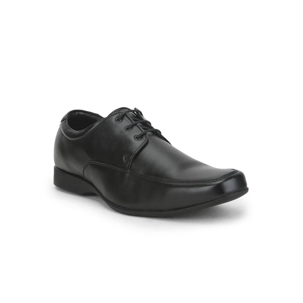 Fortune Formal Lacing Black Derby Shoes For Men FL-0001 By Liberty