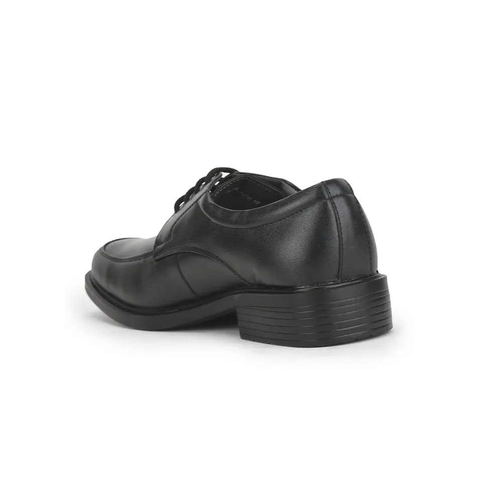 Fortune Lacing Black Formal Derby Shoes For Men 505-16 By Liberty