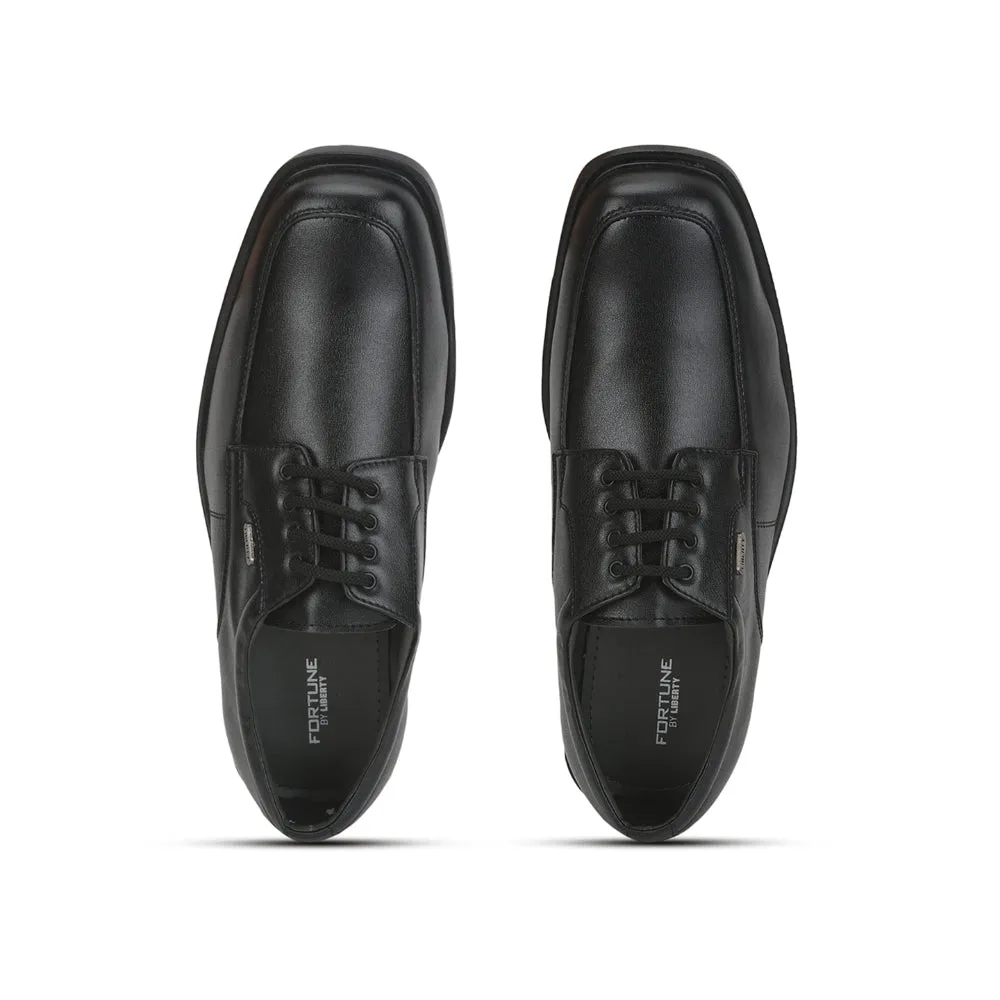 Fortune Lacing Black Formal Derby Shoes For Men 505-16 By Liberty