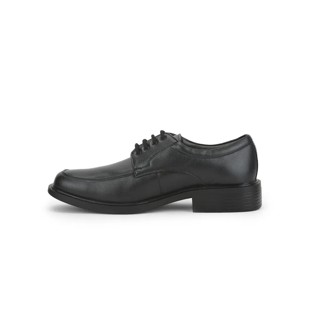 Fortune Lacing Black Formal Derby Shoes For Men 505-16 By Liberty