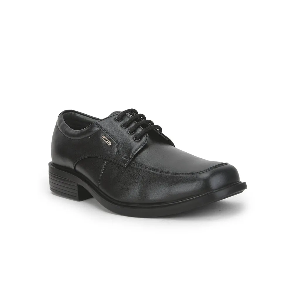 Fortune Lacing Black Formal Derby Shoes For Men 505-16 By Liberty