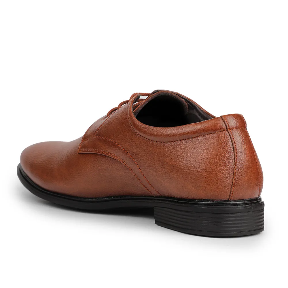 Fortune Tan Formal Lacing Derby Shoes For Men HOL-130E By Liberty