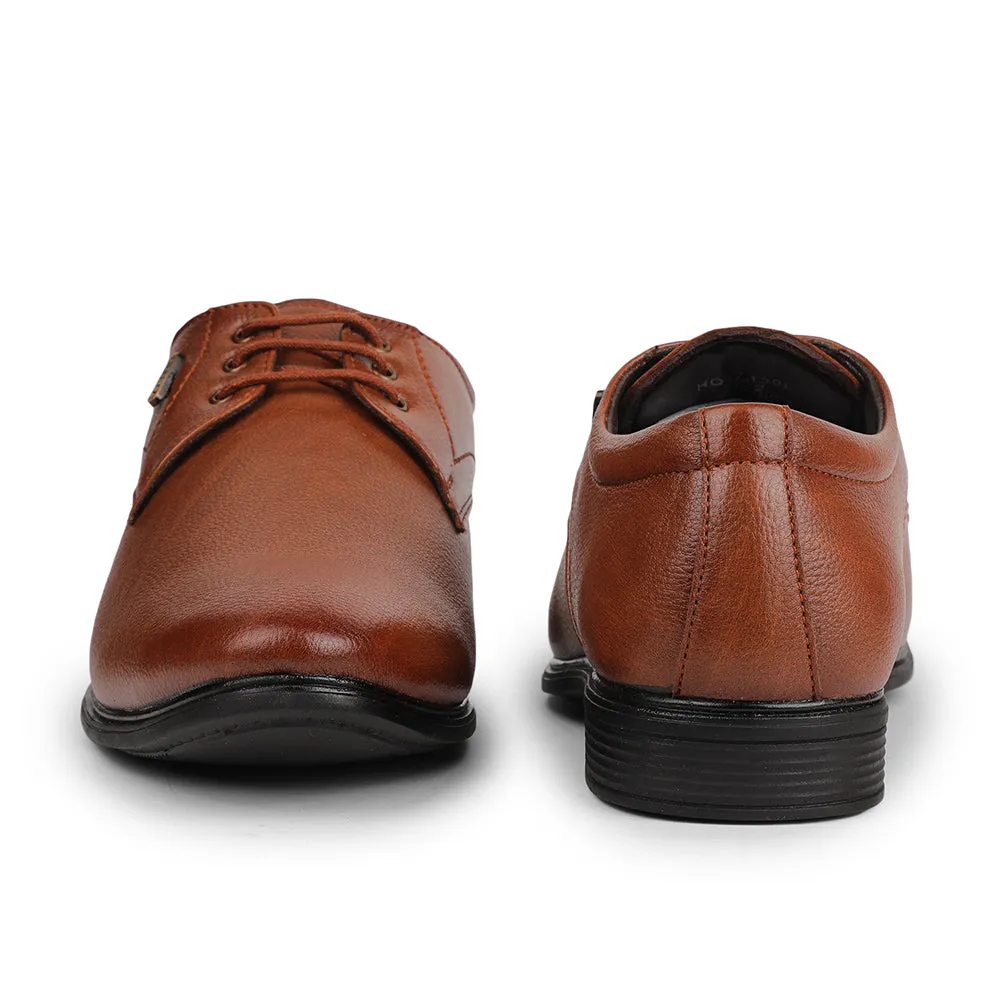 Fortune Tan Formal Lacing Derby Shoes For Men HOL-130E By Liberty