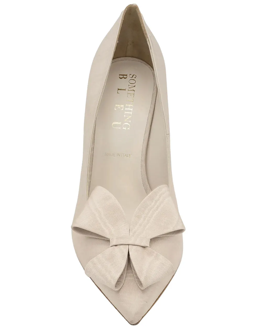 Fox Satin Pump in Ivory