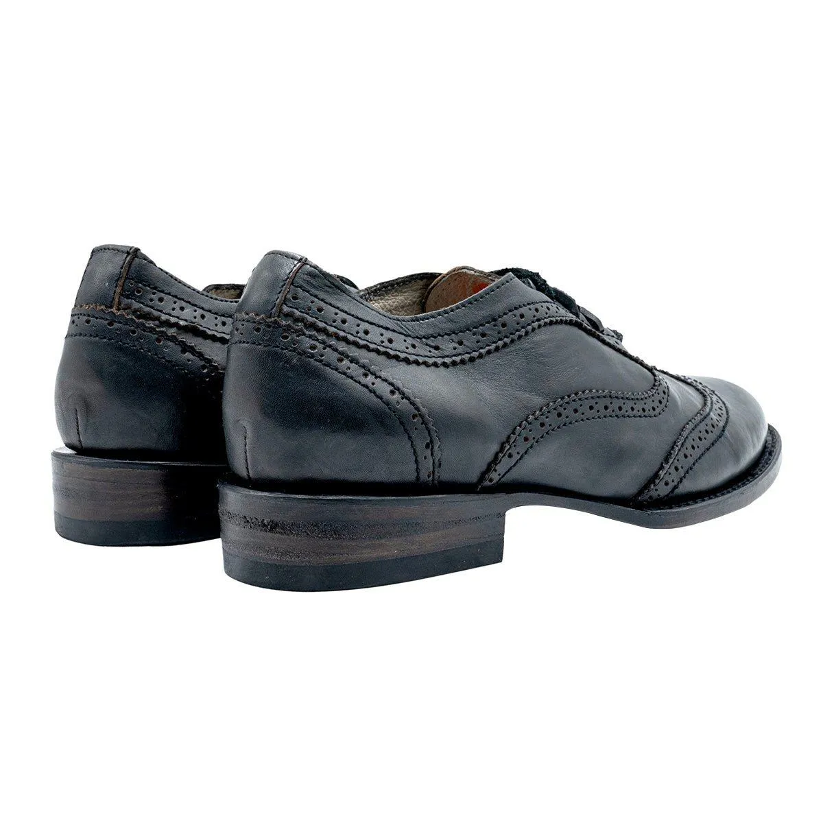 Free Bird Freebird By Steven King Brogue Oxford Formal Lace Ups Black Colour For Men