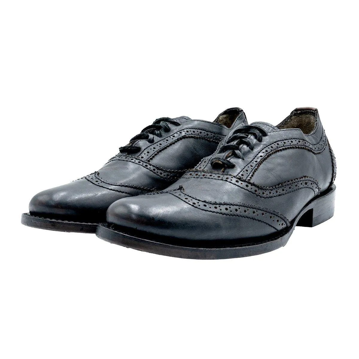 Free Bird Freebird By Steven King Brogue Oxford Formal Lace Ups Black Colour For Men