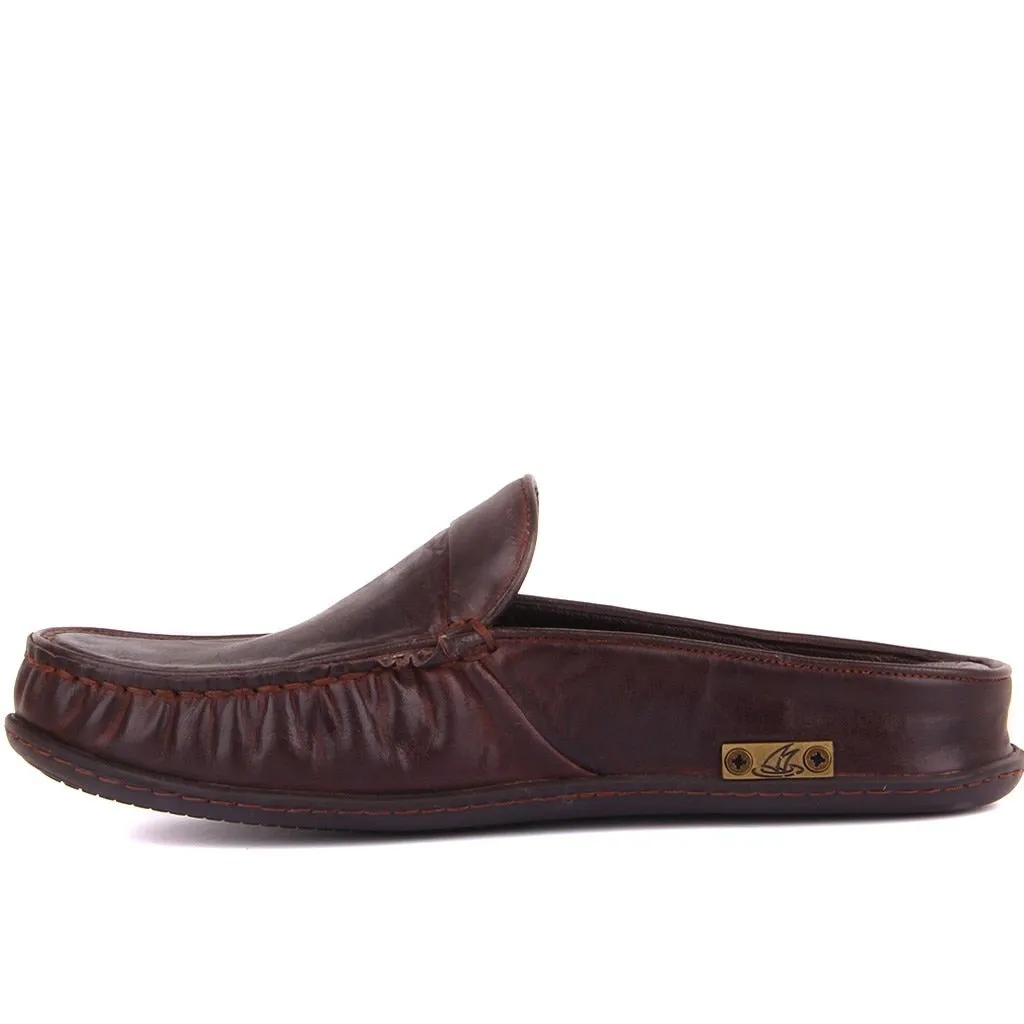 Genuine Leather Men's Shoes Slippers Outdoor Footwear Beach Sandals Water Shoes
