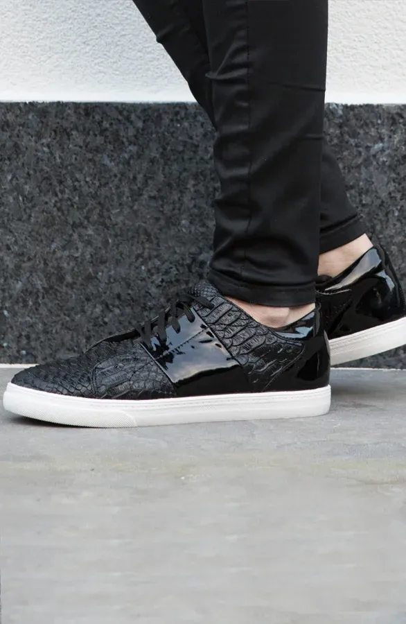 Glossy Snake Sneakers