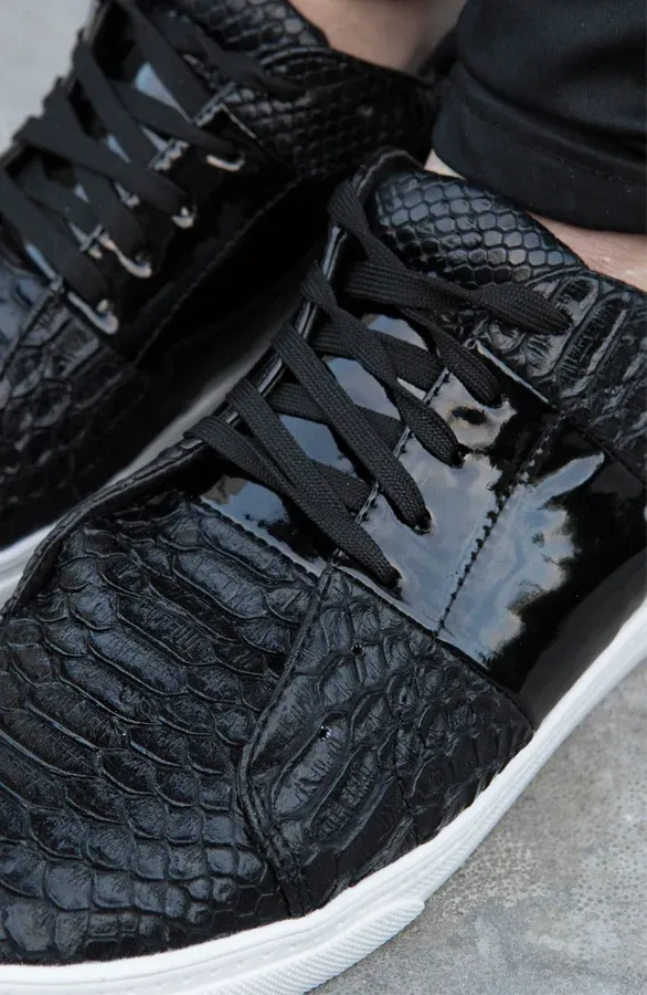 Glossy Snake Sneakers