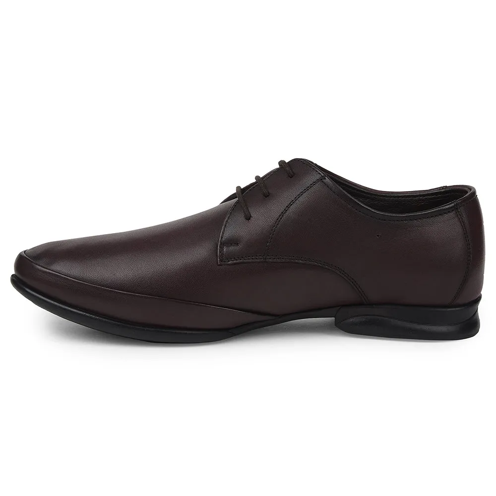 Healers Brown Formal Lacing Derby Shoes For Mens J757-02 By Liberty