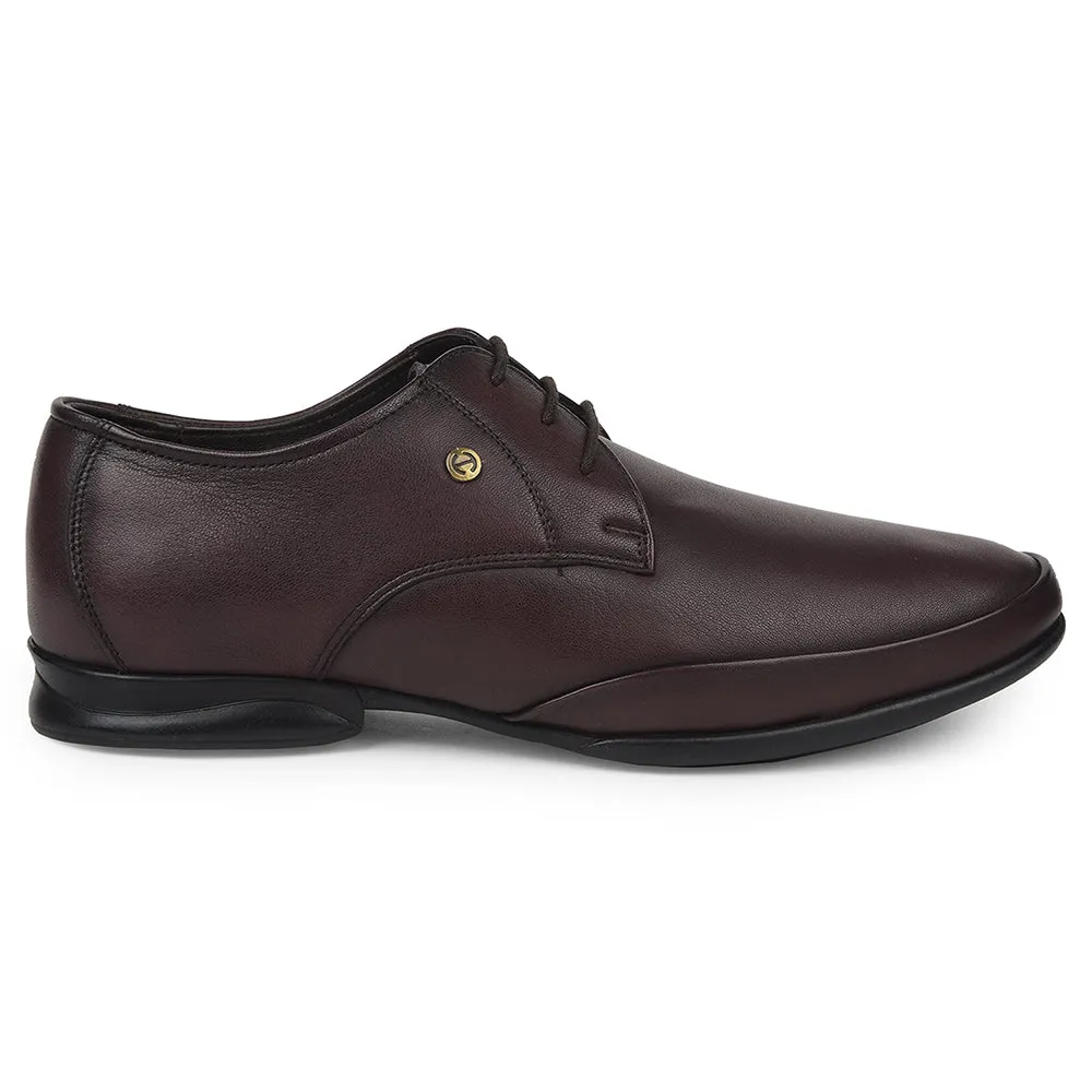 Healers Brown Formal Lacing Derby Shoes For Mens J757-02 By Liberty