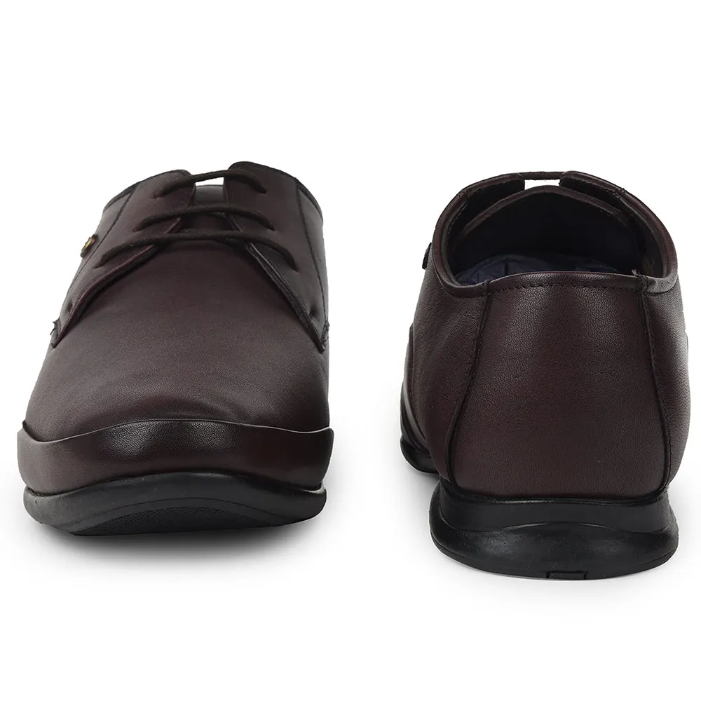 Healers Brown Formal Lacing Derby Shoes For Mens J757-02 By Liberty