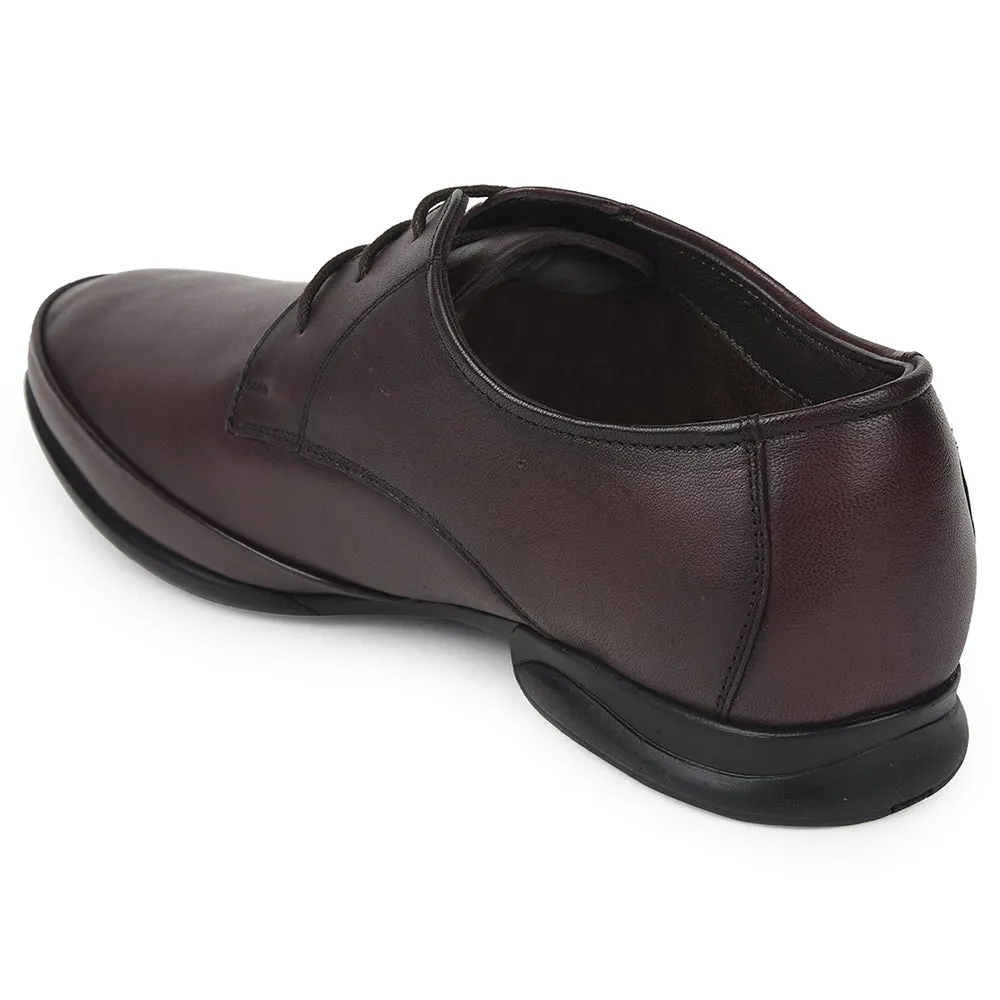 Healers Brown Formal Lacing Derby Shoes For Mens J757-02 By Liberty