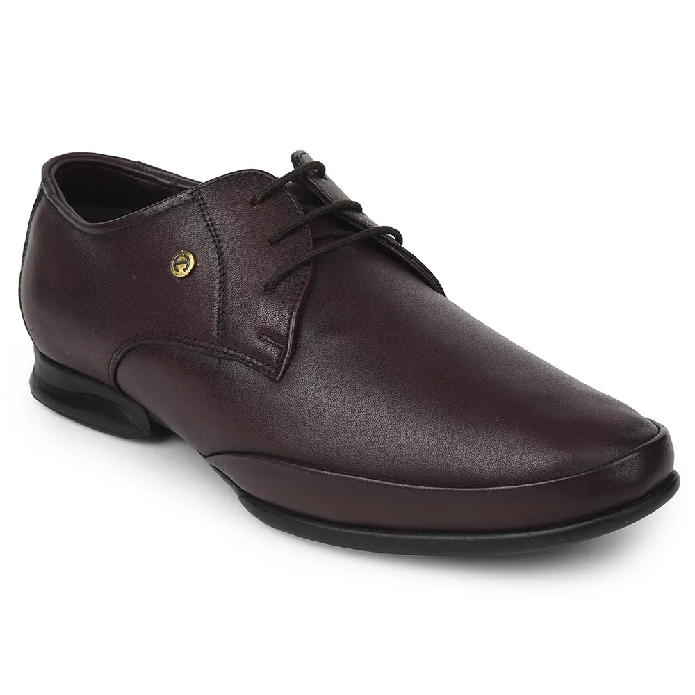 Healers Brown Formal Lacing Derby Shoes For Mens J757-02 By Liberty