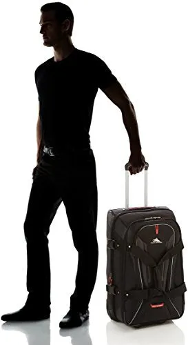 High Sierra 57019-1041 AT7 Rolling Upright Duffel Bag, Black, 26-Inch