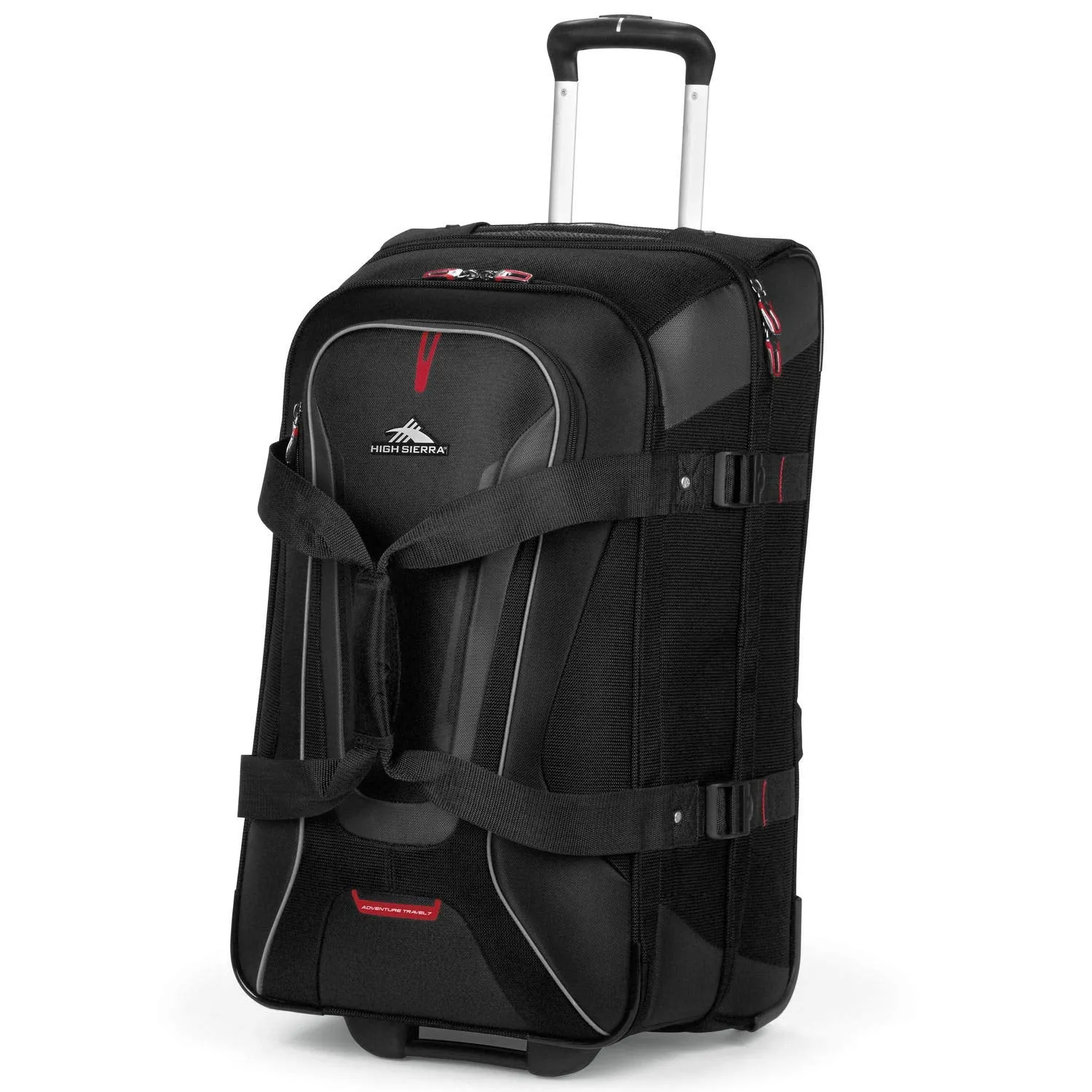 High Sierra 57019-1041 AT7 Rolling Upright Duffel Bag, Black, 26-Inch