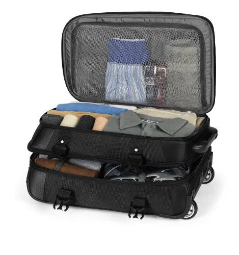 High Sierra 57019-1041 AT7 Rolling Upright Duffel Bag, Black, 26-Inch