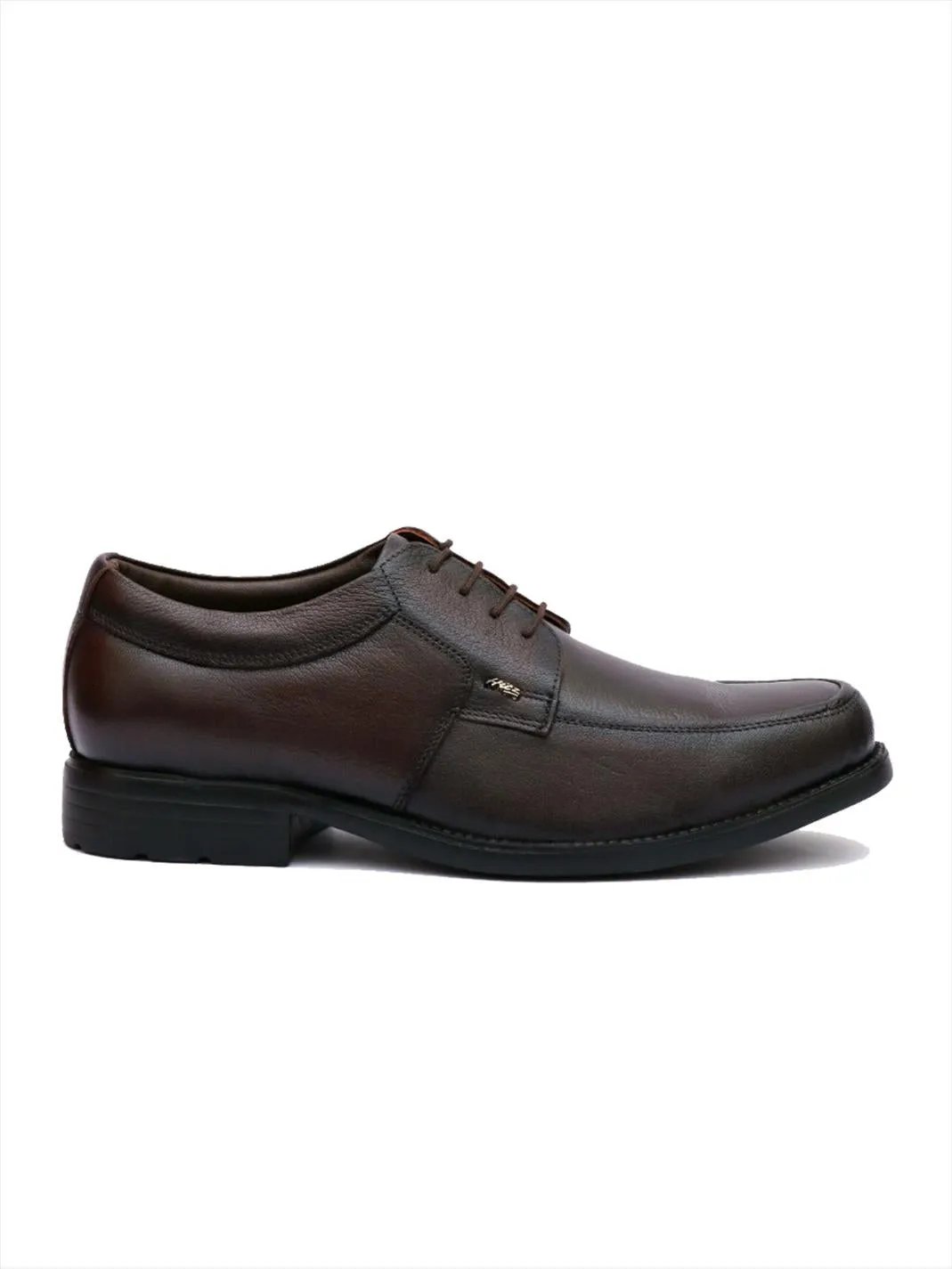 Hitz Men's Brown Leather Derby Formal Shoes