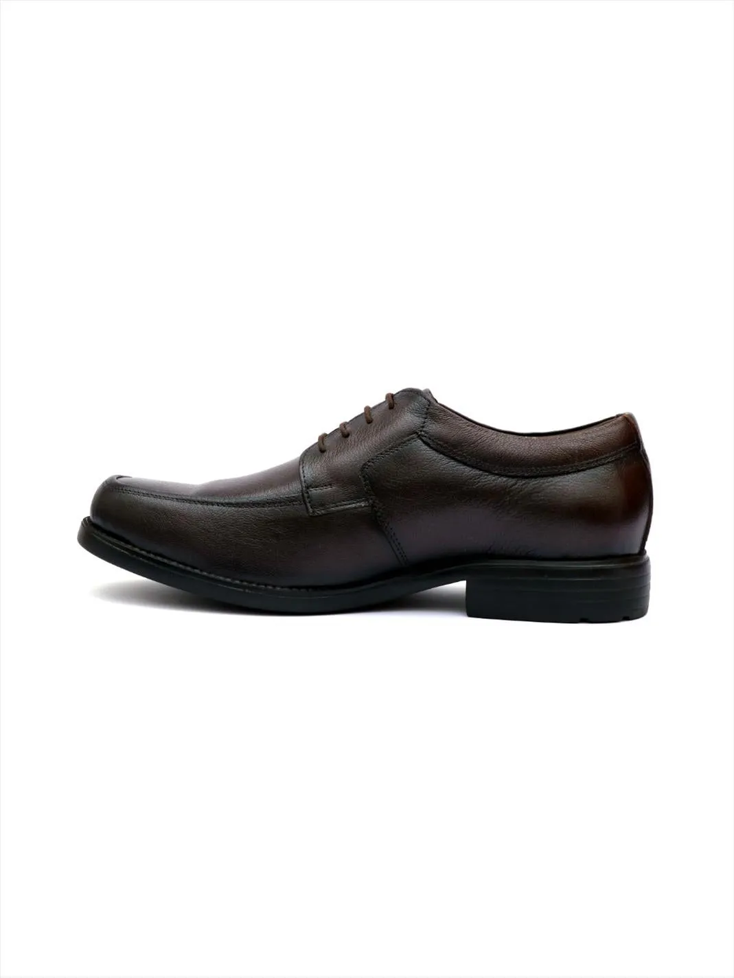 Hitz Men's Brown Leather Derby Formal Shoes
