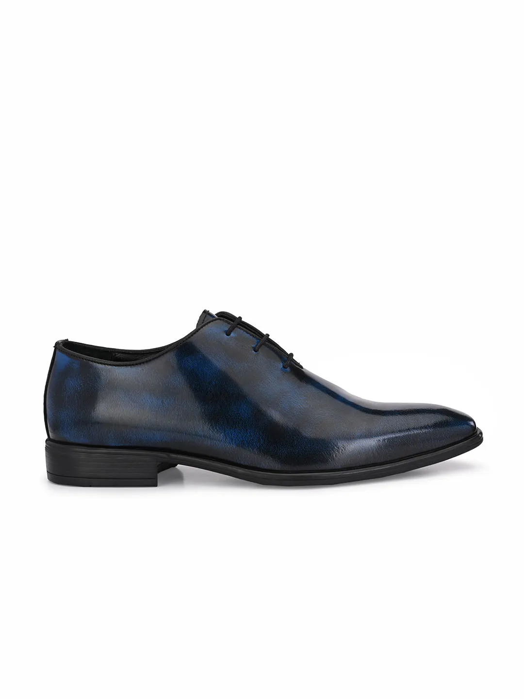 HITZ3311 Men's Blue Leather Formal  Lace-Up Shoes