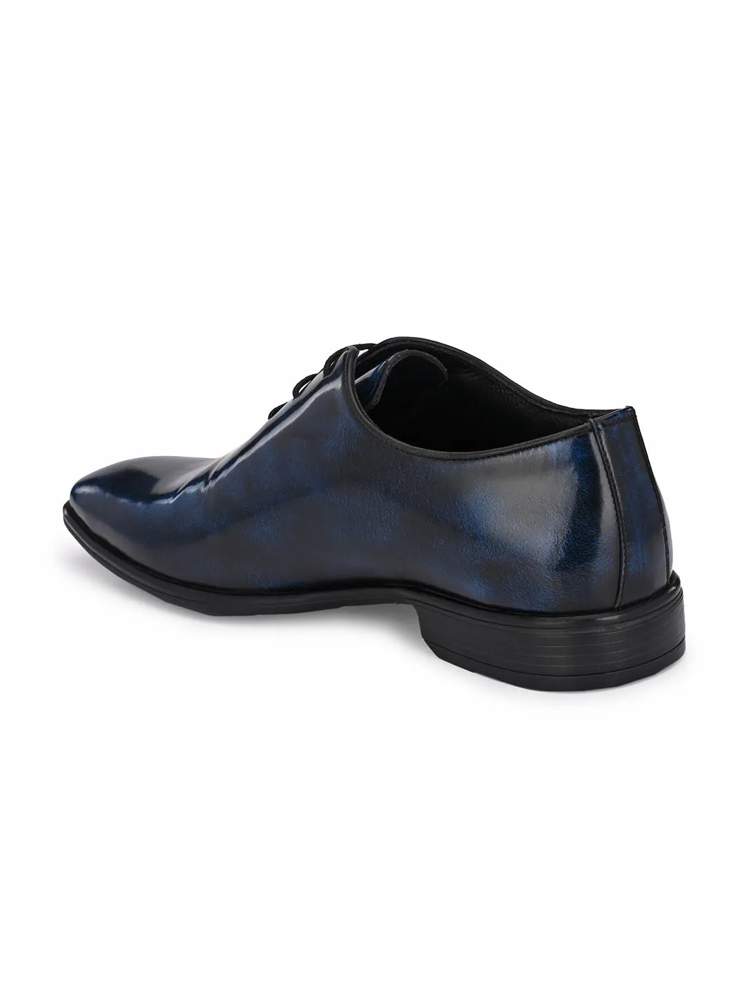 HITZ3311 Men's Blue Leather Formal  Lace-Up Shoes