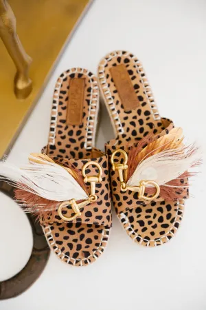 HORSE BIT CHEETAH WEDGES