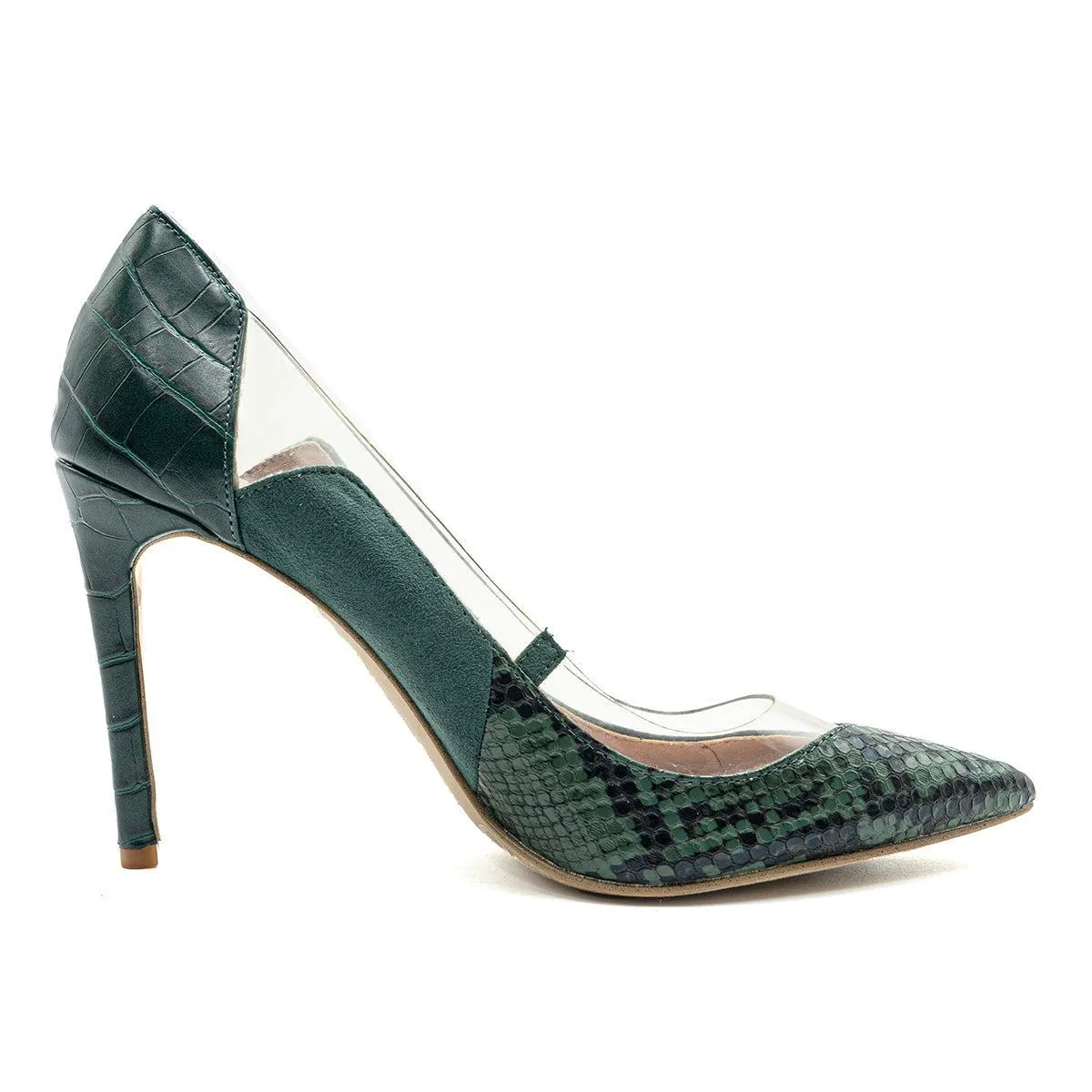 International Concepts Pump High-Heel Shoes Leather Green Colour For Women