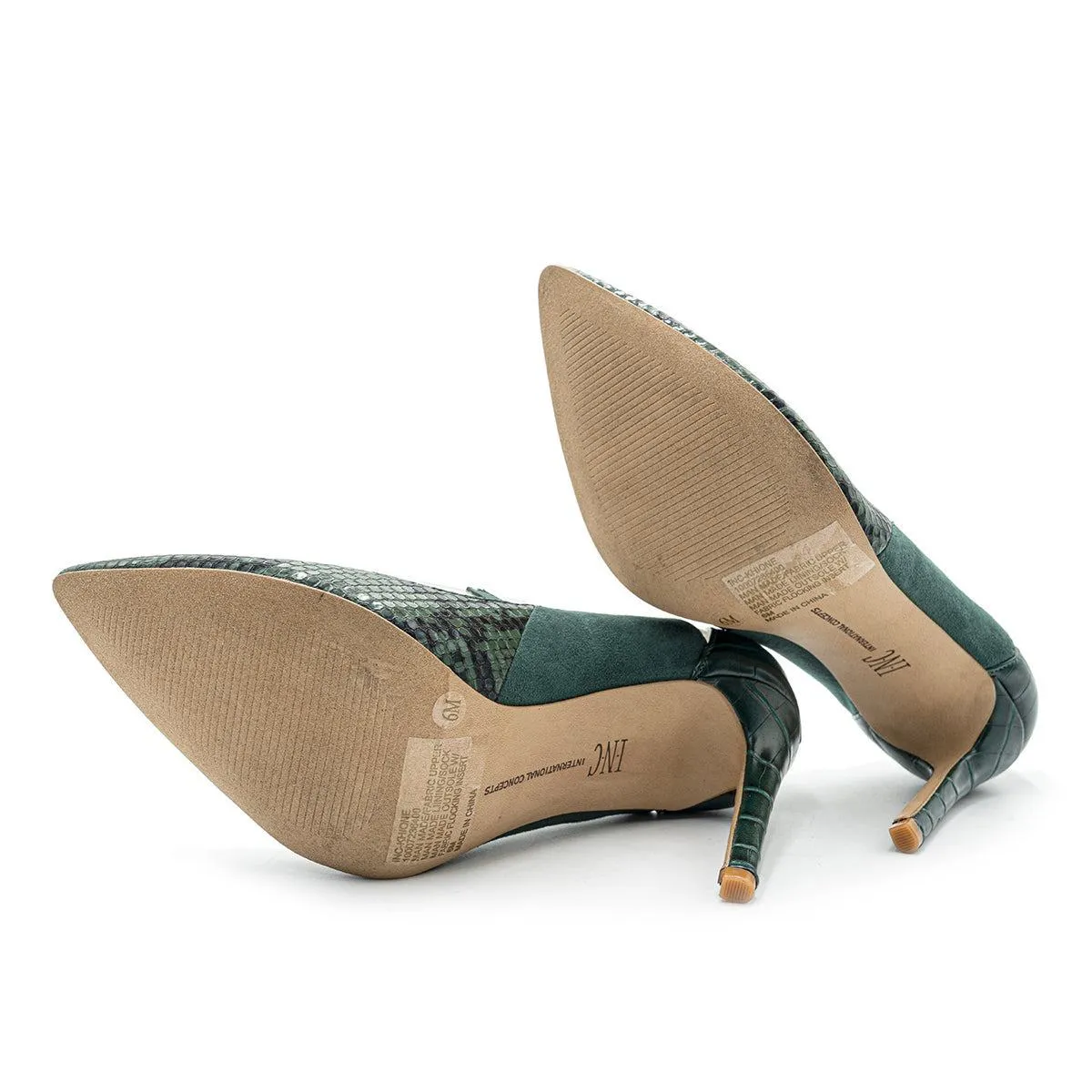 International Concepts Pump High-Heel Shoes Leather Green Colour For Women