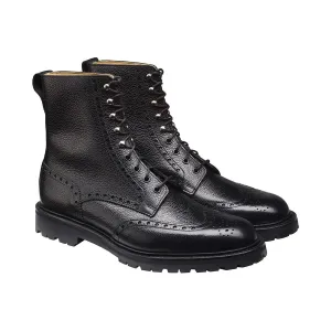 Islay Black Scotch Grain Derby Boots