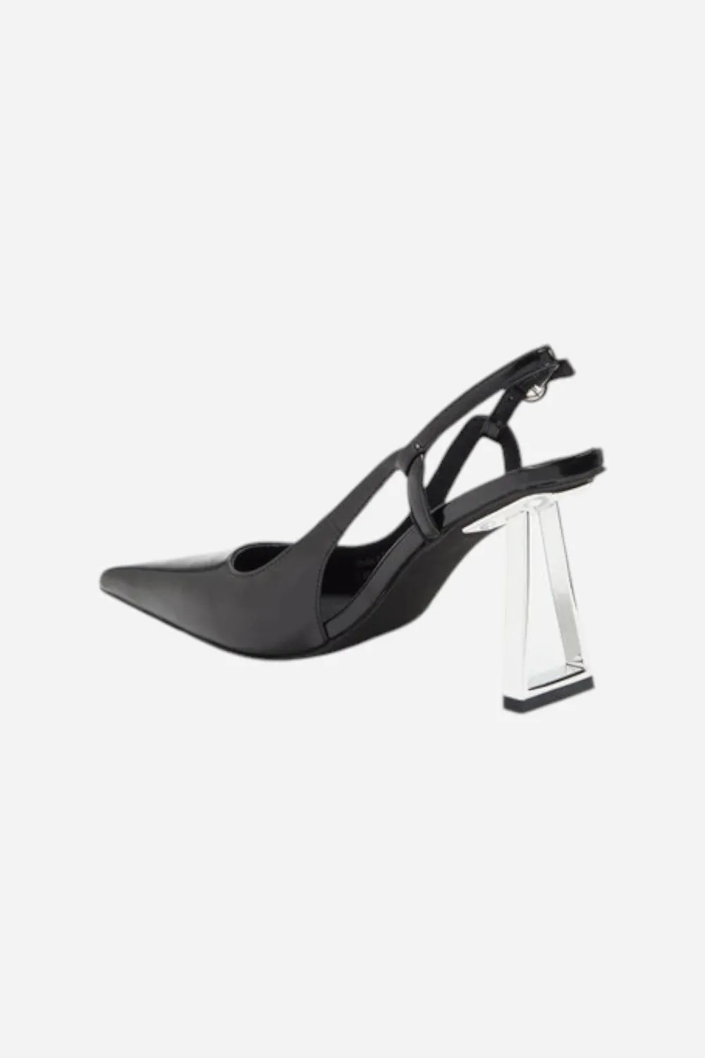 Jeffrey Campbell Creative Hi Modular Pump in Black Box Silver