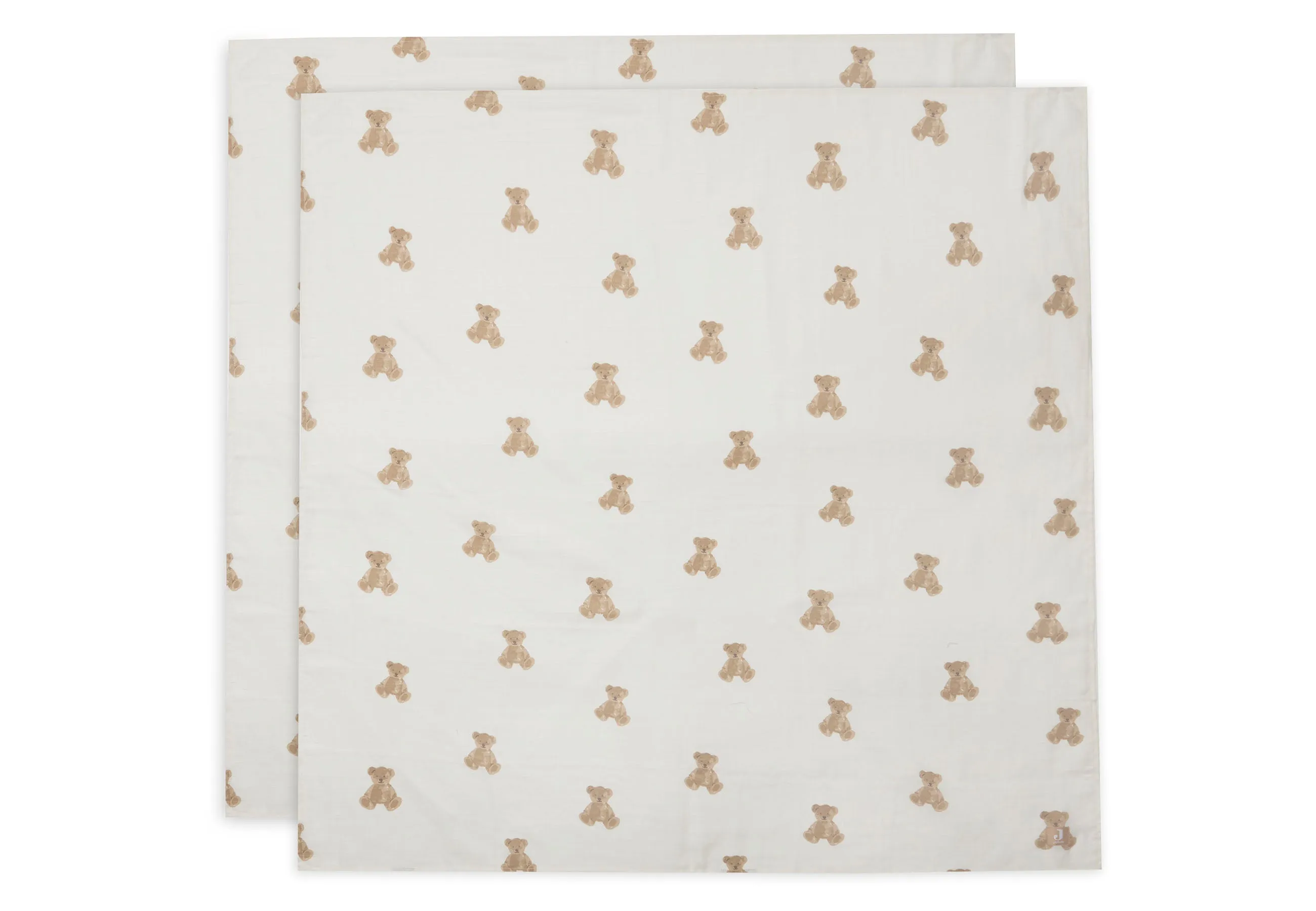 Jollein Hydrophilic Cloths 115x115cm 2-Pack | Teddy Bear