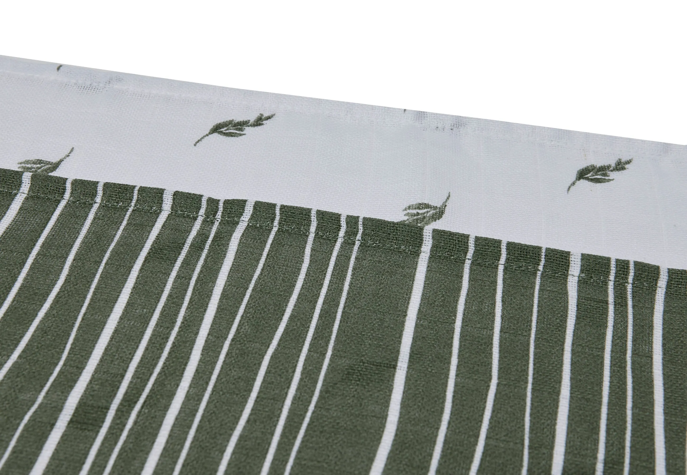 Jollein Hydrophilic Multi Cloth Small 70x70cm 2-Pack | Stripe & Olive Leaf Green