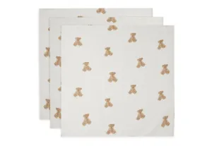 Jollein Hydrophilic Multi Cloth Small 70x70cm 3-Pack | Teddy Bear