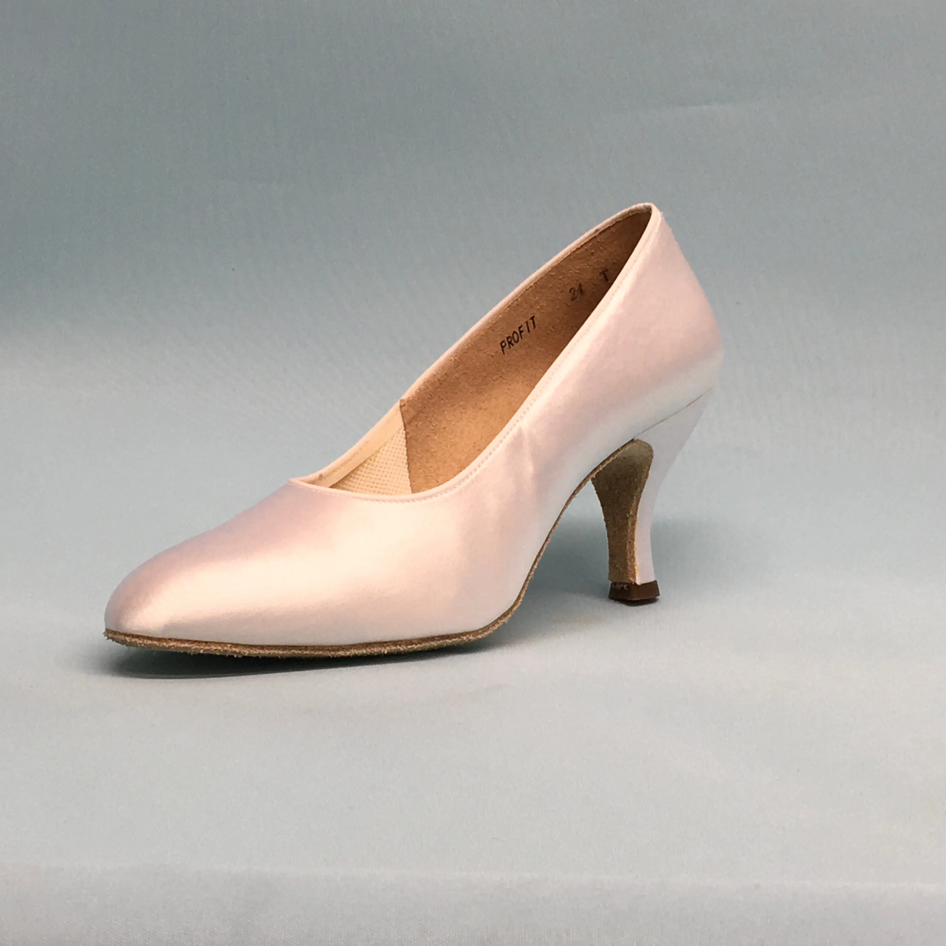Kent: Almond Toe Pump | White Satin | 2.5" Slim Heel