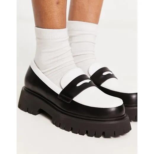 Koi Footwear Mocasines con suela gruesa Birch Monochrome de KOI-Black
