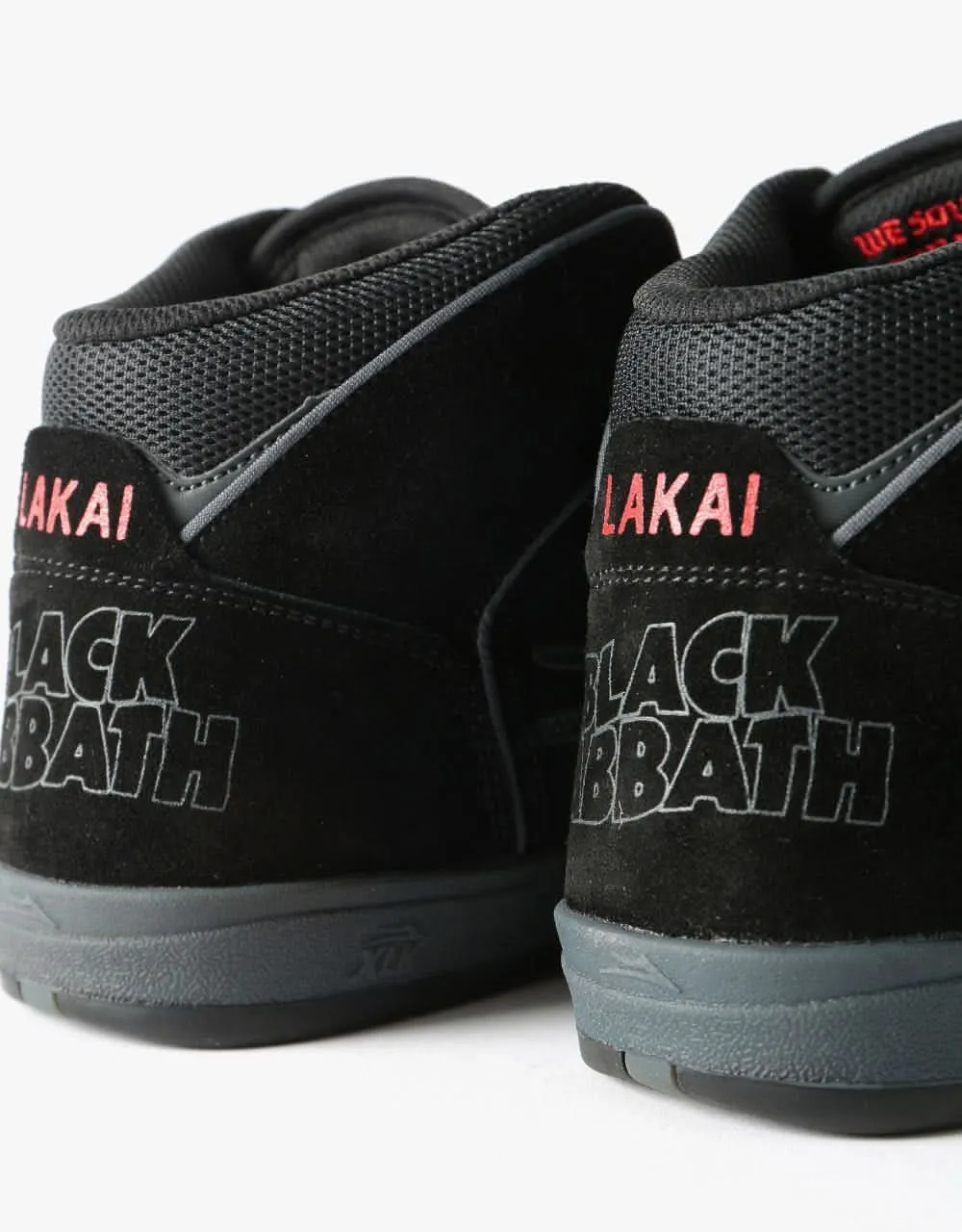 Lakai x Black Sabbath Telford Skate Shoes - Black/Grey Suede