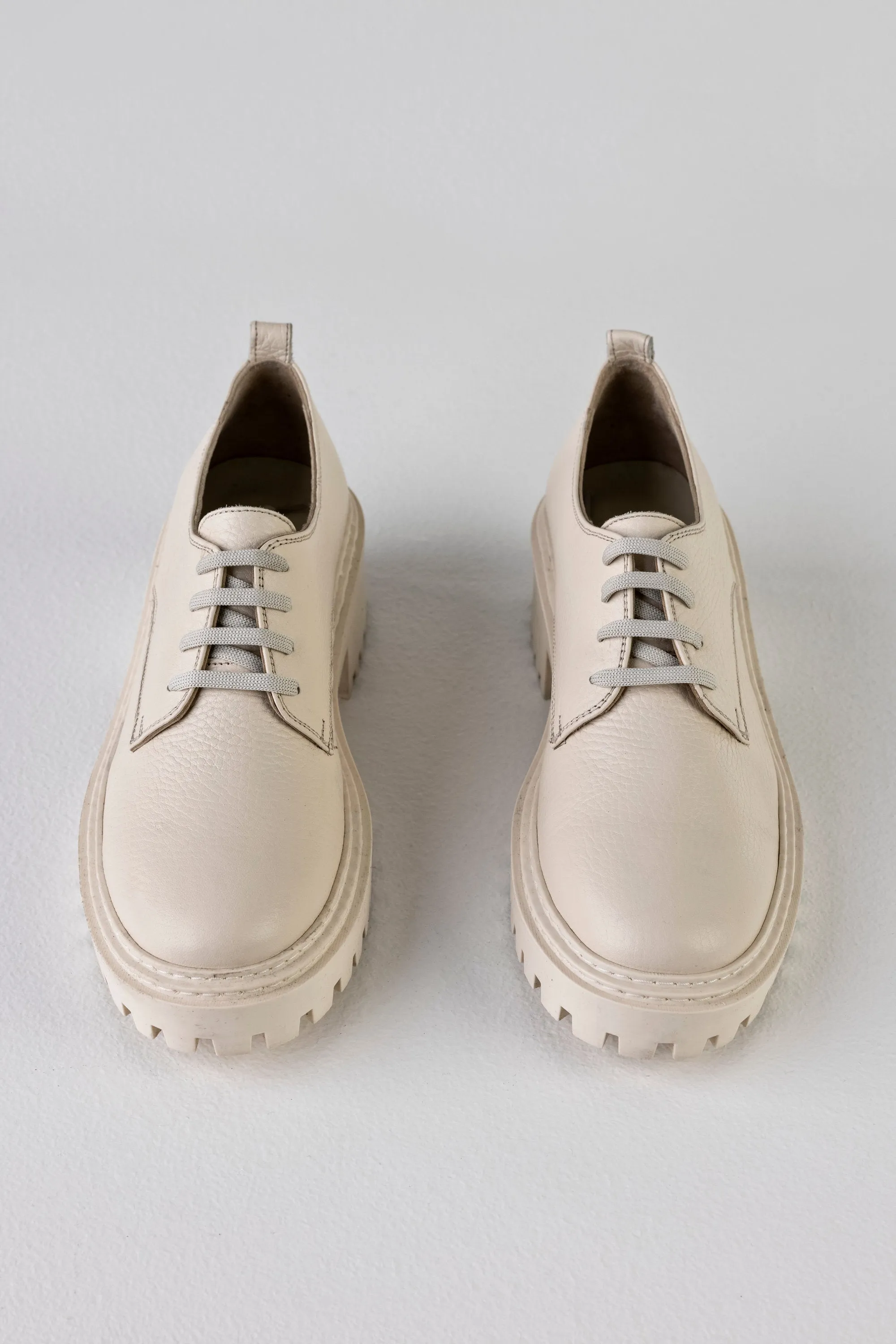 Leather chunky-sole derby shoes